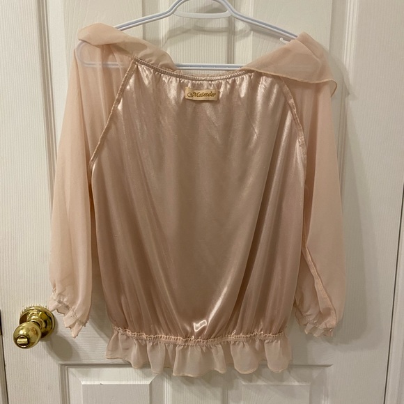 Blouse Magender size 8 M color pink similar a Beige - Picture 6 of 7